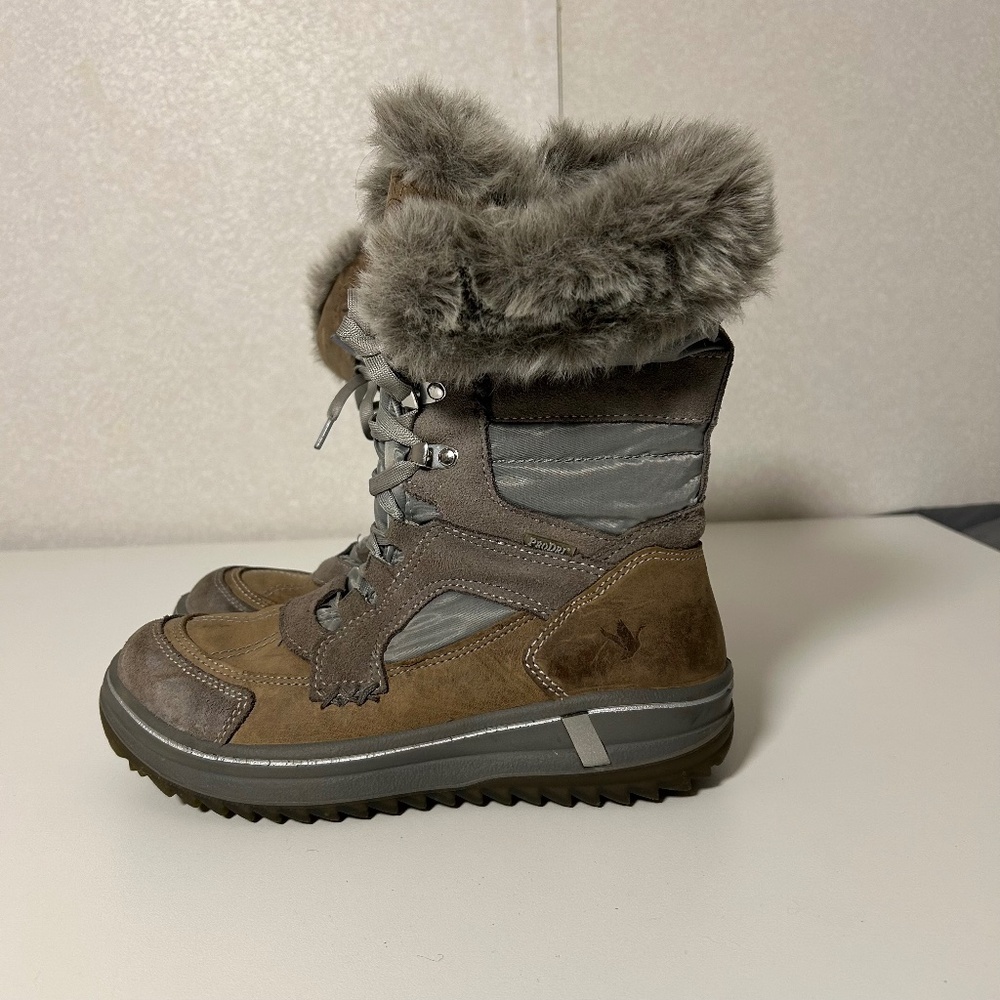 santana canada marta faux fur sherpa lined water resist insulated winter boot 8